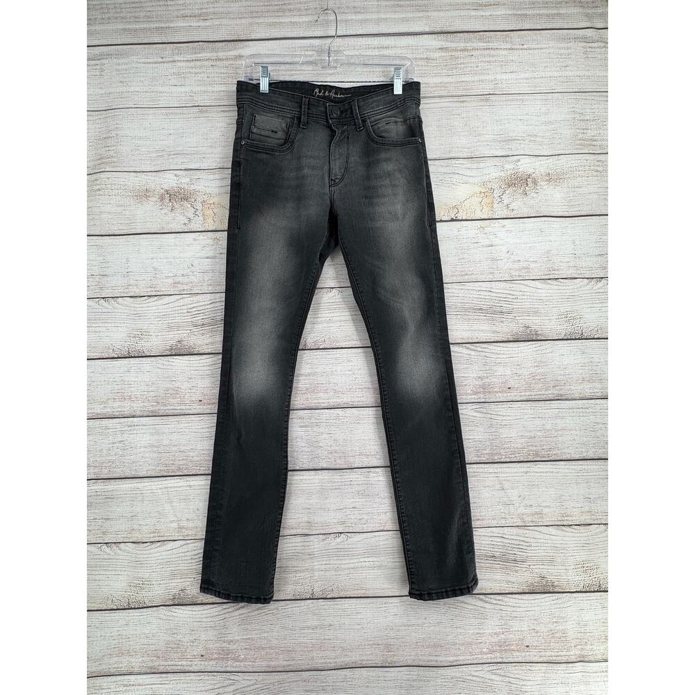 Mast and Harbour Stretch Skinny Jeans Womens 30 Black Gray Medium Wash‎ Denim